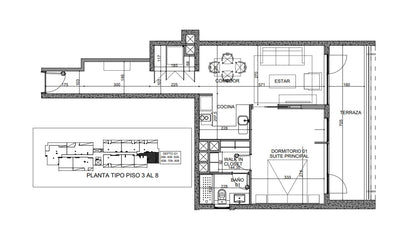 Departamento Amoblado  - Altos De Idahue